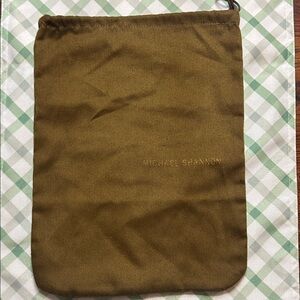 Michael Shannon Olive Brown drawstring Dust Bag